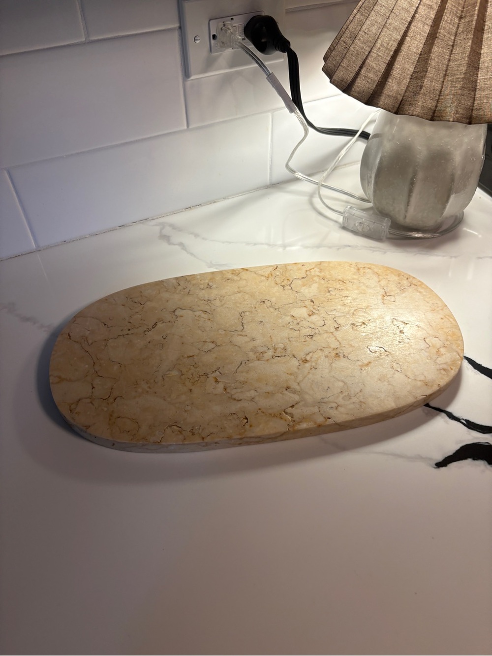 Crate & Barrel Marble Slab Tray
